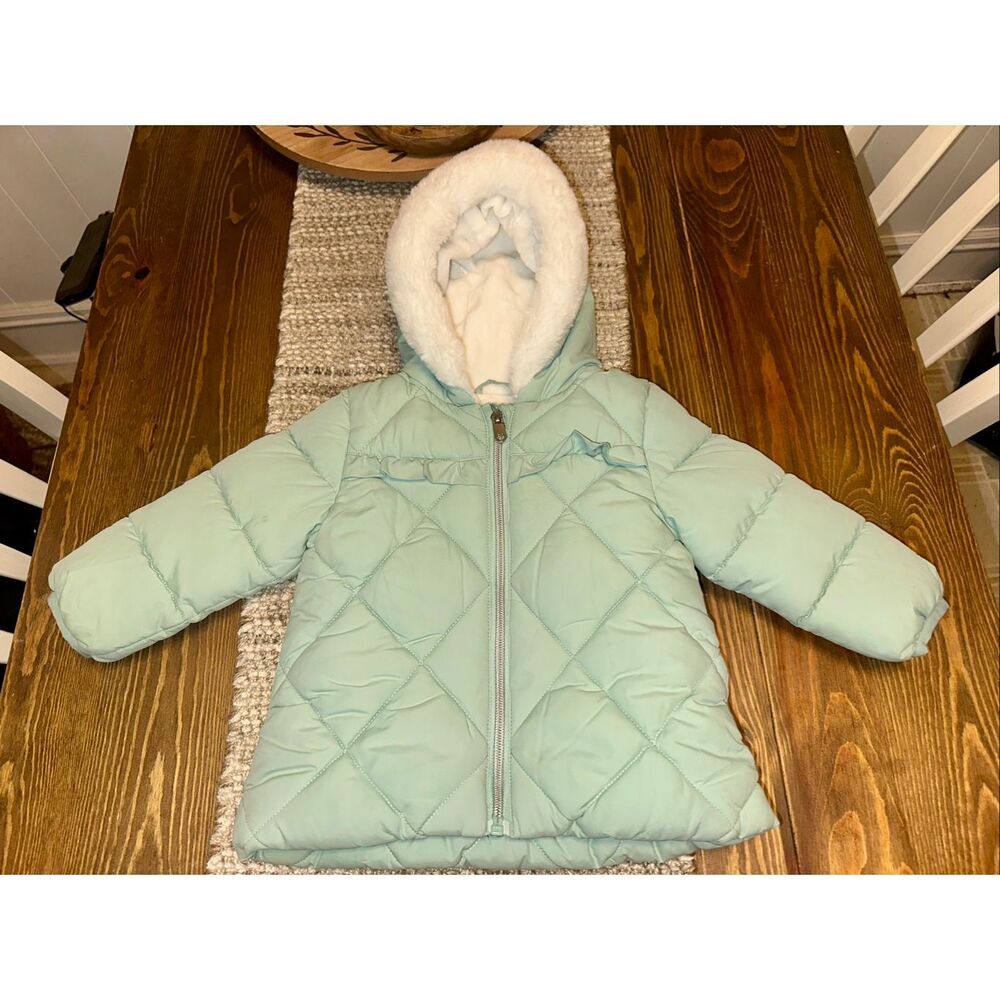 Rokka&Rolla girls Heavy Puffer Winter Jacket hooded Fleece Lined Bubble Coat siz